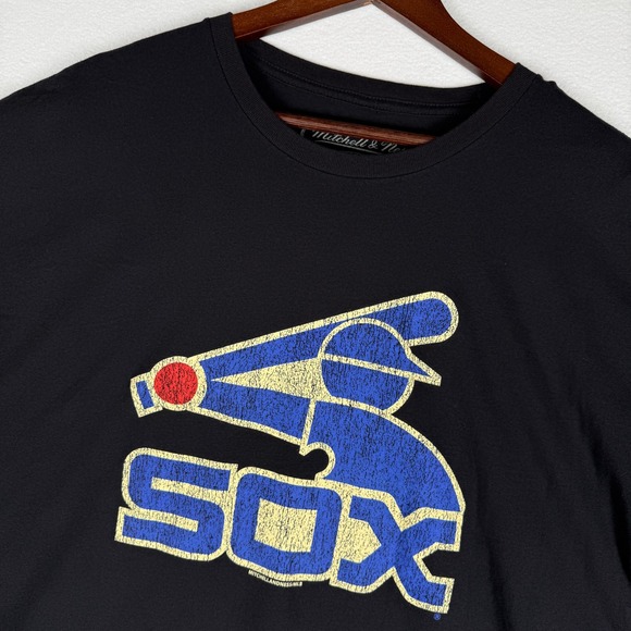 Chicago White Sox Mitchell & Ness T-Shirt Mens 2XL Black Cooperstown Collection - Picture 1 of 9